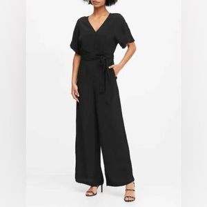 Banana Republic Short Sleeve Tie-Waist Jumpsuit